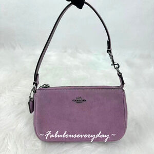 Coach Nolita 19 Shoulder Bag Wristlet In Suede/Silver/Light Violet CDN25 NWT